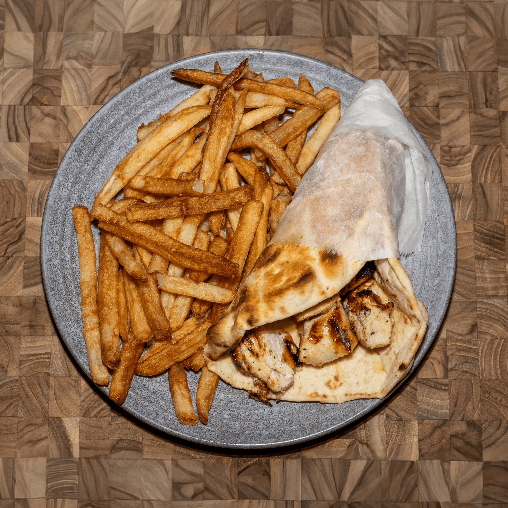Chicken Souvlaki Kid's Menu.