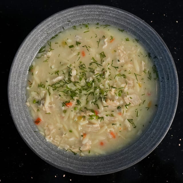 Avgolemono Soup.
