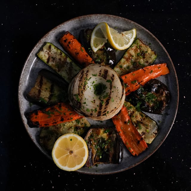 Grilled Seasoned Vegetables.